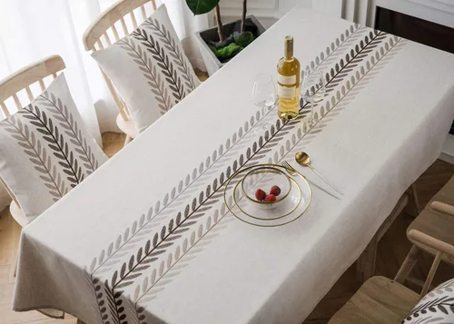 Miniatura 5 de Bringsine - Mantel de lino lavable, diseño vintage, varios tamaños