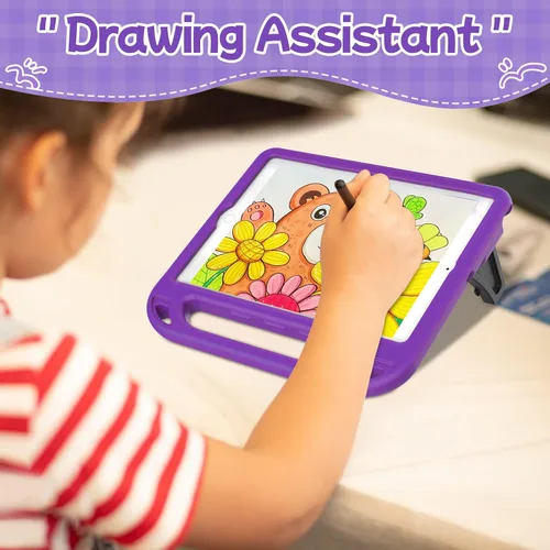 Miniatura 8 de BMOUO Funda para niños para iPad de 9ª/8ª/7ª generación (iPad de 10.2 pulgadas, 2021/2020/2019), con protector de pantalla integrado, soporte