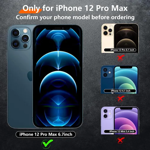 Miniatura 7 de Red2Fire - Funda para iPhone 12 Pro Max de 6.7 pulgadas, protección contra caídas de grado militar, antideslizante, resistente, cuerpo completo