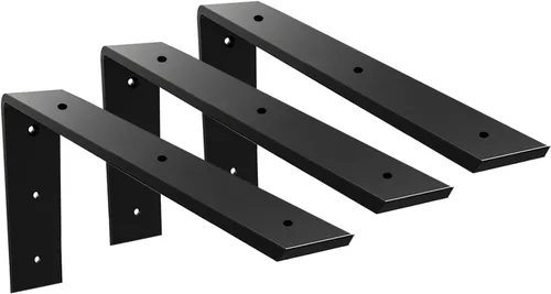 Miniatura 48 de WINKER Soporte para encimera, paquete de 2 unidades resistente de soporte oculto en L para estante de 3/8 pulgadas de grosor, 10 x 6 x 2.5 pulgadas