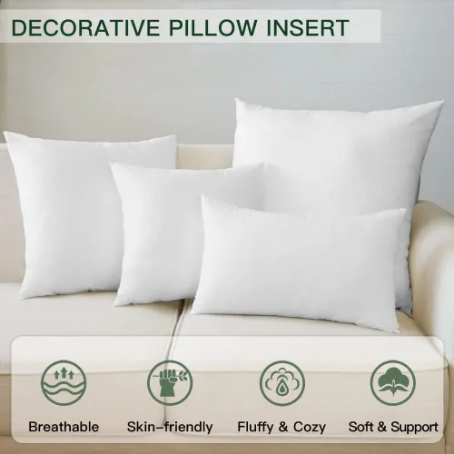 Miniatura 5 de OTOSTAR Paquete de 2 rellenos de almohada decorativa, 16 x 24 pulgadas, relleno interior de cojín rectangular suave esponjoso mullido, almohadilla