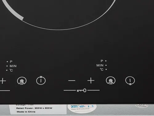 Miniatura 6 de Estufa eléctrica de 2 quemadores - Placa de cocina portátil de 20 pulgadas con pantalla LED, bloqueo de seguridad para niños y temporizador, cocina