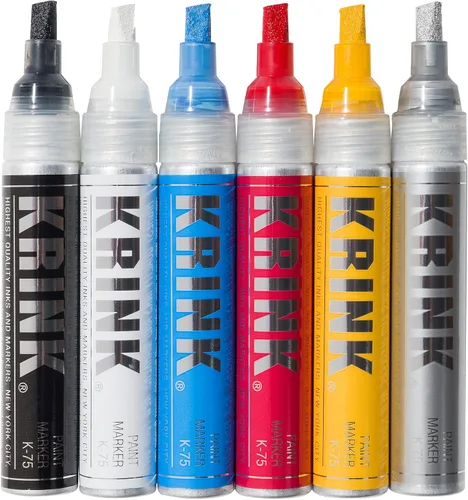 Miniatura 7 de Krink K-75 - Rotulador de pintura negra, vibrante y opaco para cualquier superficie, marcadores de graffiti permanentes, marcadores de pintura Krink
