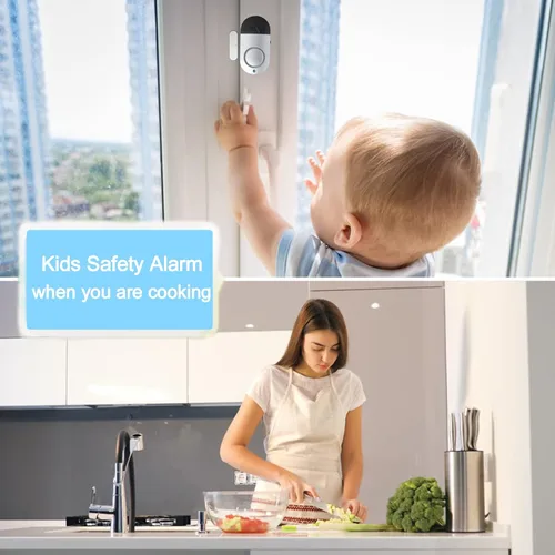 Miniatura 4 de Sensores de alarma de ventana, alarmas de puerta para seguridad del hogar, alarma de puerta de piscina de 120 DB para seguridad de los niños WW8pack