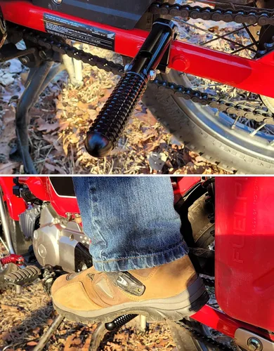Miniatura 4 de KEMIMOTO Estribos para pasajeros traseros Compatibles con CT125 Trail 125 Hunter Cub 2021 2022 2023 2024, estribos plegables para motocicleta