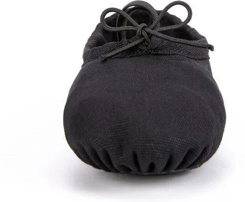Miniatura 3 de Zapatillas de ballet de lona para niñas y niños (bebéniño pequeñoniño grande), zapatos de baile de práctica de yoga con suela dividida