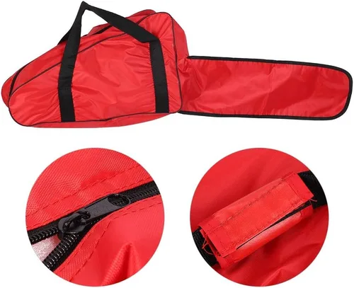 Miniatura 7 de TOPINCN Bolsa de transporte para motosierra, de tela Oxford, portátil, con asa y cremallera larga para motosierras de 12/14/16 pulgadas, color rojo