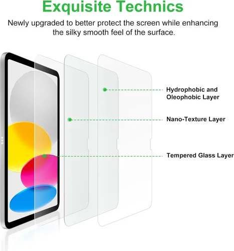 Miniatura 5 de Bioton - Protector de pantalla para iPad A16 de 11ª/10ª generación (2025/2022) Nano-Texture Glass, Auto Alignment Kit, Tempered Glass, Touch like