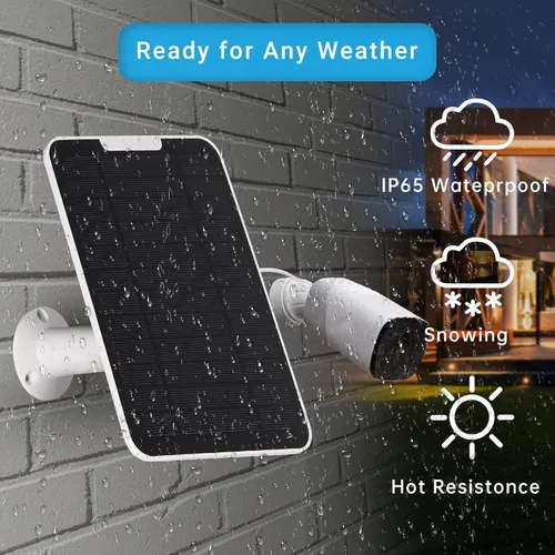 Miniatura 4 de Panel solar mejorado de 5 V 6 W para cámara de seguridad, compatible con Eufycam 2C/2C Pro/2/2 Pro/E20/E40/E, fuente de alimentación continua