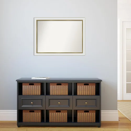 Miniatura 5 de Amanti Art Espejo personalizado, espejo estrecho de baño de oro blanco, espejo de pared o espejo de tocador de baño sobre el fregadero