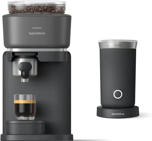 Miniatura 17 de Philips Baristina - Máquina de café expreso, molienda, apisona y prepara granos de café en una sola pasada, compacta, presión de bomba de 16 bares