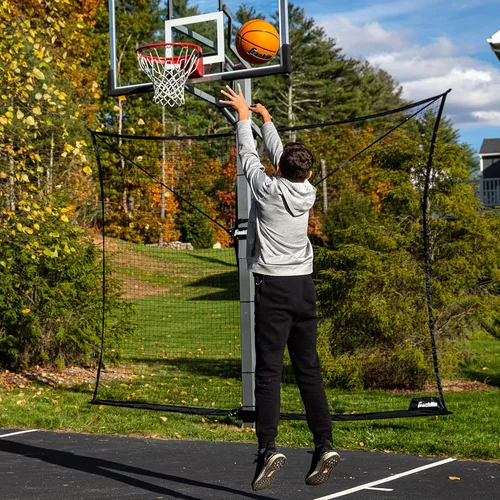 Miniatura 5 de Franklin Sports Baloncesto Pass Back Rebounder Negro