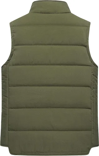 Miniatura 2 de Chrisuno Chaleco acolchado para hombre, casual, cuello alto, chaleco acolchado para exteriores