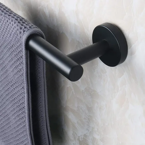 Miniatura 7 de NearMoon - Barra para toallas de baño, soporte de toalla de ducha de acero inoxidable para baño, montado en la pared, de 9 pulgadas de longitud