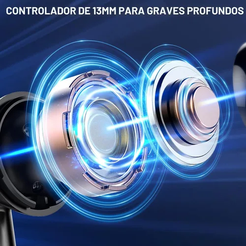 Miniatura 4 de Auriculares inalámbricos, Bluetooth 5.4, auriculares con pantalla LED de energía, bajos estéreo, auriculares Bluetooth intrauriculares