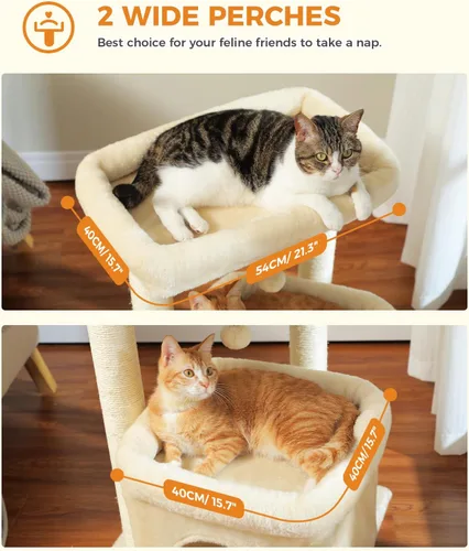 Miniatura 3 de PEQULTI Árbol para Gatos Torre de Gatos para Gatos Grandes con Postes de Rascar Cubiertos de Sisal y Reposo Extra Grande para Gatos