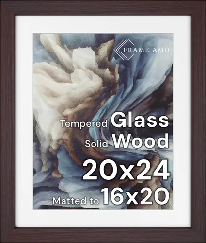 Miniatura 136 de Frame Amo Marco de póster de madera maciza de 13 x 19 pulgadas, color natural, tapete blanco para imagen de 11 x 17 pulgadas, parte frontal