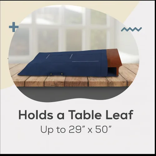 Miniatura 4 de Dining Table Leaf Storage Bag, Thick Felt Secure Fit, Ultra-Soft, Scratch-Resistant with Adjustable Closure BLUE, 29 x 50 1 PACK