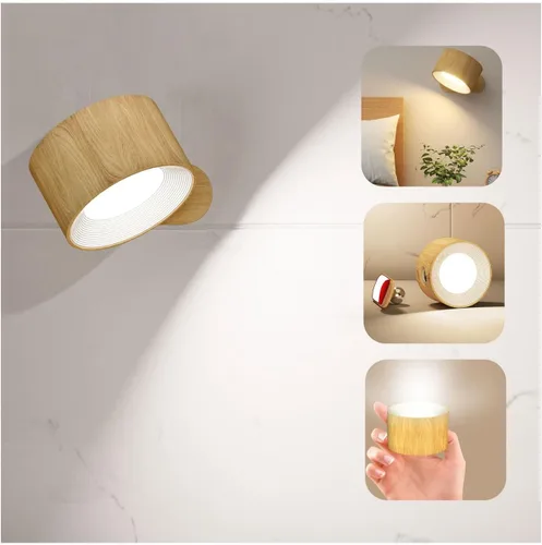 Miniatura 15 de Deyagoo 2PACK Lámpara de pared LED con control remoto - Lámpara de pared recargable, 3 colores y 3 niveles de brillo, cabezal giratorio magnético