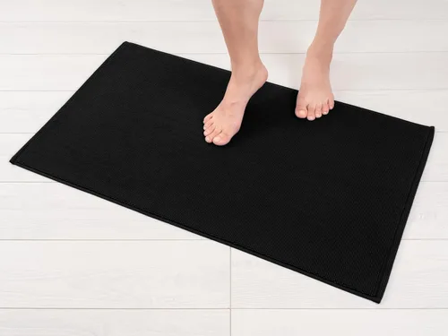 Miniatura 10 de American Soft Linen - Alfombra de baño antideslizante, 100% de algodón, 17 x 24 pulgadas, alfombras de baño lavables, tapetes peludos, color beige