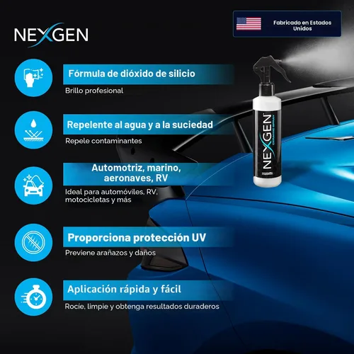 Miniatura 4 de Nexgen Spray Cerámico de Dióxido de Silicio — Fácil de Aplicar, Spray de Revestimiento Cerámico — Esmalte Sellador Protector de Grado Profesional