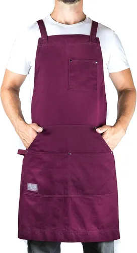Miniatura 11 de Hudson Durable Goods - Delantal de chef de grado profesional para cocina, barbacoa y parrilla