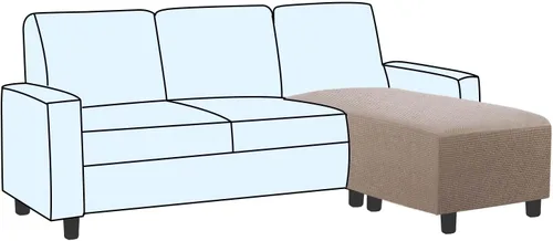 Miniatura 51 de H.VERSAILTEX Funda otomana rectangular de 29 a 34 pies para reposapiés, fundas protectoras para reposapiés, con tela jacquard elástica, gruesa