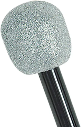 Miniatura 5 de Beistle Micrófono falso con purpurina, accesorio de fiesta de estrella pop, decoración de fiesta de cantante, accesorios de cabina de fotos de noche