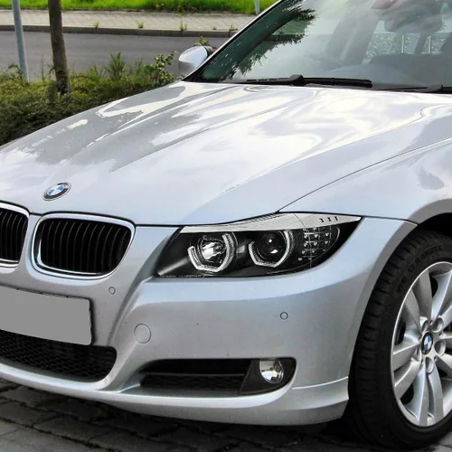 Miniatura 7 de DNA MOTORING HL-3D-E9005-BK - Faros delanteros negros con anillo de halo 3D, haz alto y bajo, con señales de giro ámbar, compatibles con BMW 323i