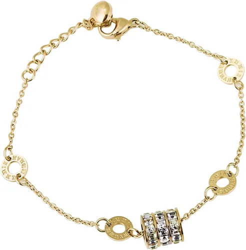 Miniatura 19 de Colección de Pulseras Brazalete de Acero Inoxidable 316L Chapado en Oro de 18K - 12 Diseños Únicos + Cadena de Acero de Titanio con Acento