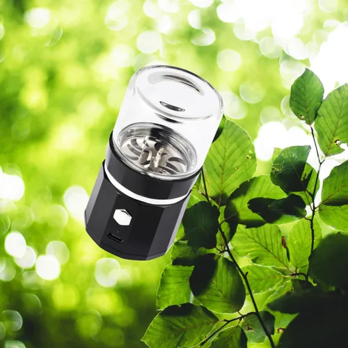 Miniatura 2 de Pequeño molinillo de especias automático, eléctrico, compacto para capullos de flores, con USB recargable de 1.7 onzas, tamaño de cámara de especias
