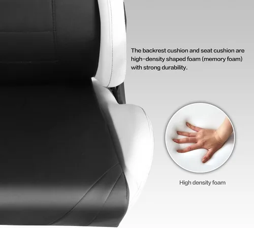 Miniatura 6 de Modern-Depo Sillas ergonómicas para juegos para adultos con espuma viscoelástica de alta densidad Silla de oficina cómoda giratoria, silla