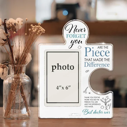 Miniatura 3 de Regalos de Apreciación para Médicos para Mujeres y Hombres, Regalos de Jubilación y Despedida para Médicos y Colegas, Marco de Foto de Rompecabezas