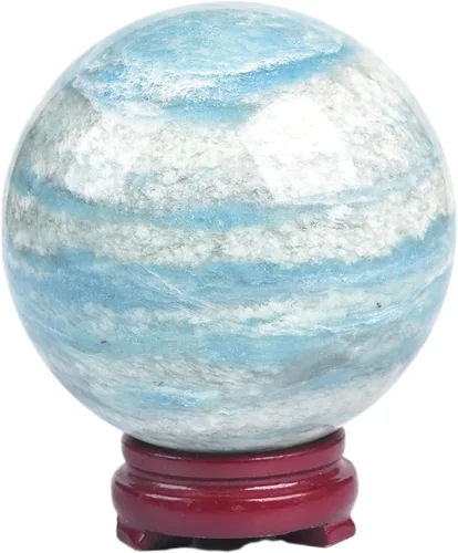 Miniatura 64 de JIC Gem Esfera de cristal de cuarzo Pietersite, bola de cristal decorativa azules y marrones dorados para meditación, decoraciones de mesa