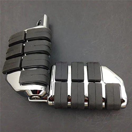 Miniatura 7 de XKH - Estriberas dobles ISO para motocicleta 8028 compatible con Suzuki Kawasaki cromado [B00Y7C690C]