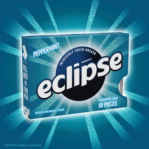 Miniatura 6 de ECLIPSE Goma de mascar sin azúcar de menta - 8 paquetes, 18 unidades cada paquete de goma de mascar