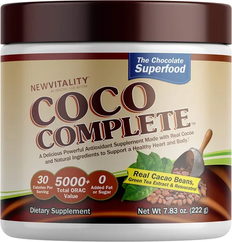 New Vitality Coco Complete - Suplemento en polvo superalimento que aumenta el sistema inmunológico y el metabolismo, apoyo energético, sin azúcar,