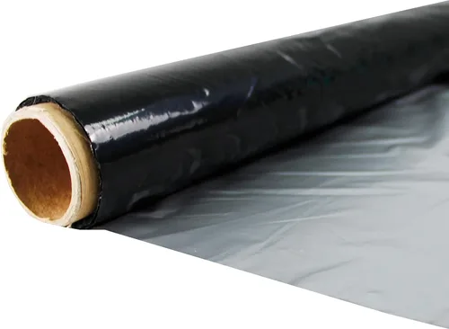 Miniatura 3 de HFS (R) Mantillo plástico LLDPE película de plástico metálico negro plateado para frutas, verduras, cultivos, invernadero, jardín 1 mil (4FTX50FT)