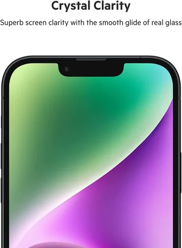 Miniatura 5 de Belkin Protector de pantalla de vidrio templado – Protector de pantalla para iPhone 14 Pro – Incluye calcomanías guía para una fácil alineación