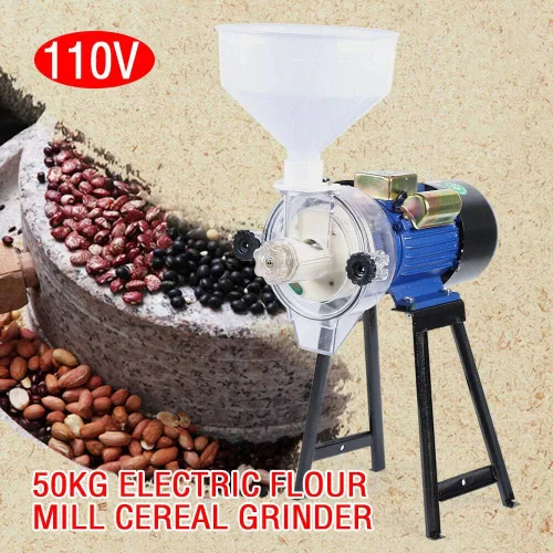 Miniatura 3 de Molinillo de grano, 2.2kw de alta velocidad eléctrico de hierbas molino de cereales máquina de polvo de harina con embudo (molinillo húmedo)