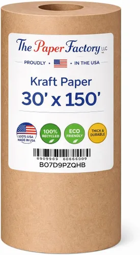 Papel kraft de 30 x 150 pies para envolver regalos, tablón de anuncios, artes y manualidades, ramo de flores, cubierta de mesa, póster, embalaje,