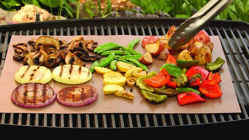 Miniatura 7 de Como Visto en la TV Yoshi Copper Grill & Bake Mat (Paquete de 2), Cobre