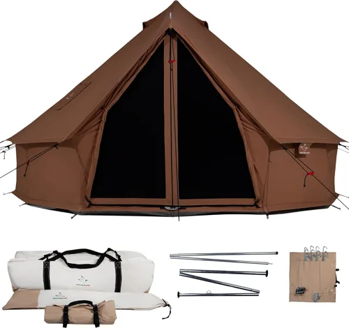 Miniatura 9 de Whiteduck Regatta - Tienda de campaña de lona con toma de estufa, impermeable, para 4 temporadas; para campamento de lujo en exteriores y glamping