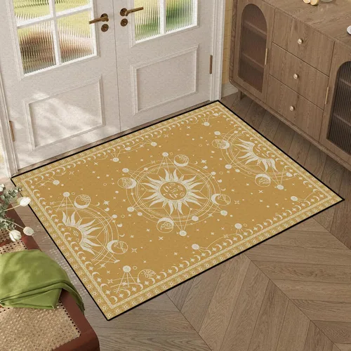 Miniatura 3 de Alfombra de Sol y Luna Boho Alfombras de Área Celestiales para Dormitorio Residencia Universitaria Sala de Estar Bohemia Oculta Creciente Solar