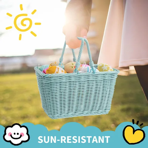 Miniatura 7 de Cesta de bicicleta para niños, canasta delantera para bicicleta para niños, pequeña cesta de mimbre para niños y niñas, cesta pequeña de mimbre