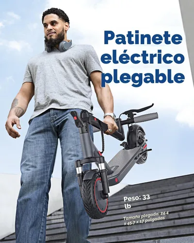 Miniatura 7 de VOLPAM Adult Electric Scooter, 250W/350W/500WMotor, 8.5"/10" Solid Tires, 10/19/22Mph, 32/28/23/21/18/16/10Miles Max Range, Dual Braking