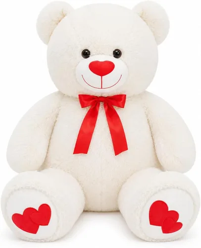 Miniatura 11 de Oso de peluche gigante de 47 pulgadas, animal de peluche marrón grande de 4 pies, oso de peluche de chocolate suave, regalos para novias, niños