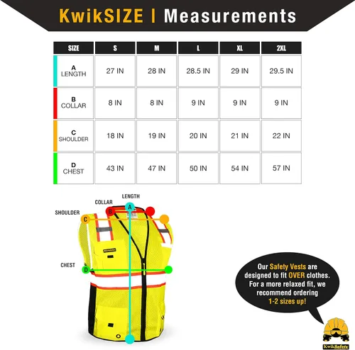 Miniatura 6 de KwikSafety BIG KAHUNA - Chaleco de seguridad [amarillo, 2XL] + paquete de casco de tortuga amarillo