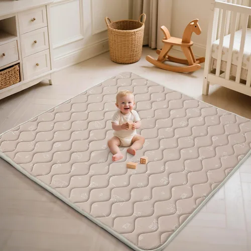 Miniatura 11 de Fortella Alfombra de Juego para Bebé para Corralito y Suelo, 47"x47" Alfombrillas de Juego Plegables de Espuma Acolchada para Bebés, Niños Pequeños