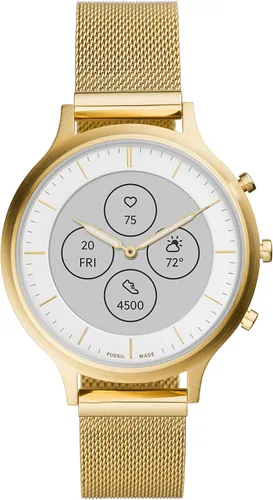 Fossil Charter - Reloj inteligente híbrido HR para mujer, con pantalla de lectura siempre encendida, frecuencia cardíaca, seguimiento de actividad,